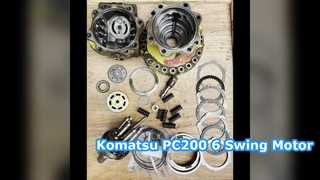 PC200-6 PC220-6 6D102 قطعات بیل مکانیکی Swing Motor Assy 706-75-01170